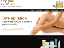 Tablet Screenshot of cire-epilation.fr